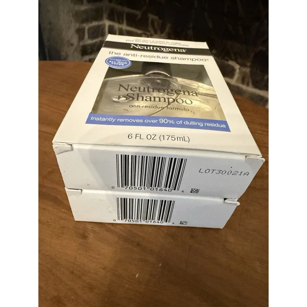 (2) Neutrogena Shampoo Anti-Residue Formula 6 oz All Hair Type New Original Box